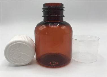 Sirup-Flasche HAUSTIER Brown-Überwurfmutter-hohes transparentes der Medizin-120ml