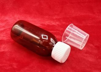 Überwurfmutter-Medizin-Sirup-Flasche, medizinische Verpackenflaschen des Plastik100ml 
