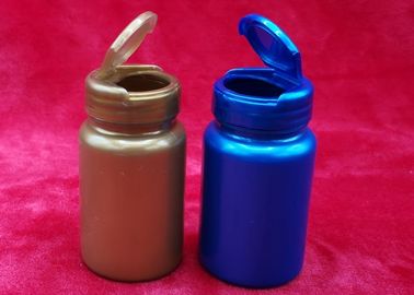 Ganzer Satz farbige Tablettenfläschchen, leichter Schlag - Spitzenkappen-Plastikkapsel-Behälter einfach sich zu öffnen/nah